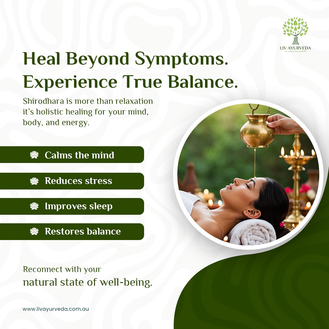 LivAyurveda's tweet image. When did your mind last feel truly quiet? Shirodhara gently supports your nervous system to ease stress, calm mental overload, and improve sleep - helping your body reset naturally. livayurveda.com.au/services/ayurv…
#StressReliefNaturally #HolisticWellness
