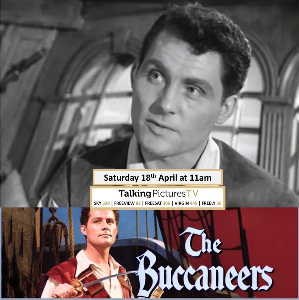 TalkingPicsTV's tweet image. Ahoy me hearties! 
#RobertShaw stars in 🏴‍☠️ THE BUCCANEERS (1957) 11am in 'Blood Will Tell' #TPTVsubtitles
