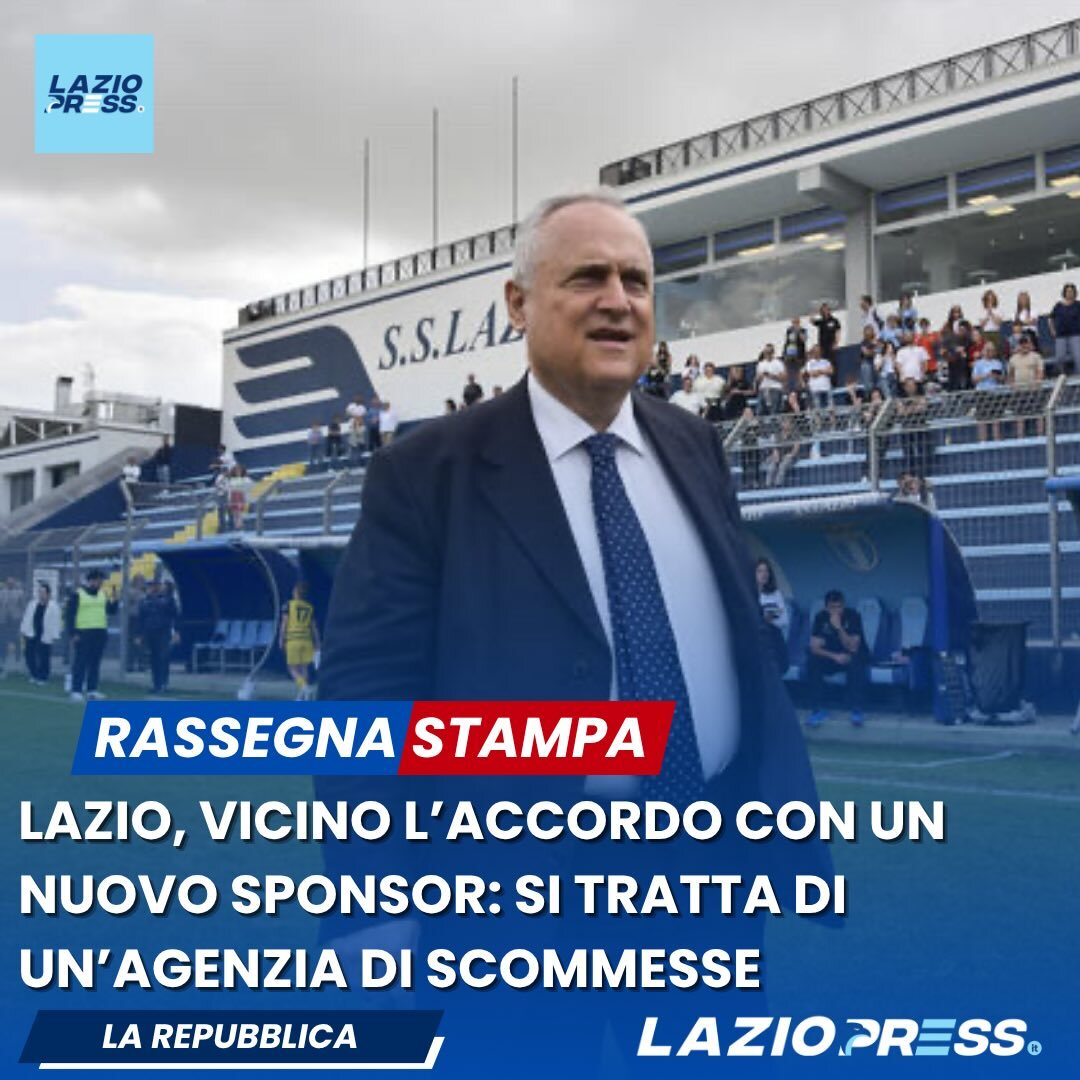 LALAZIOMIA's tweet image. Secondo quanto riportato da La Repubblica, la Lazio è in chiusura con uno sponsor: si parla di un accordo con un‘agenzia di scommesse. 

#laziopress #lazio #sponsor #lotito instagr.am/p/DXRHlekgkMo/