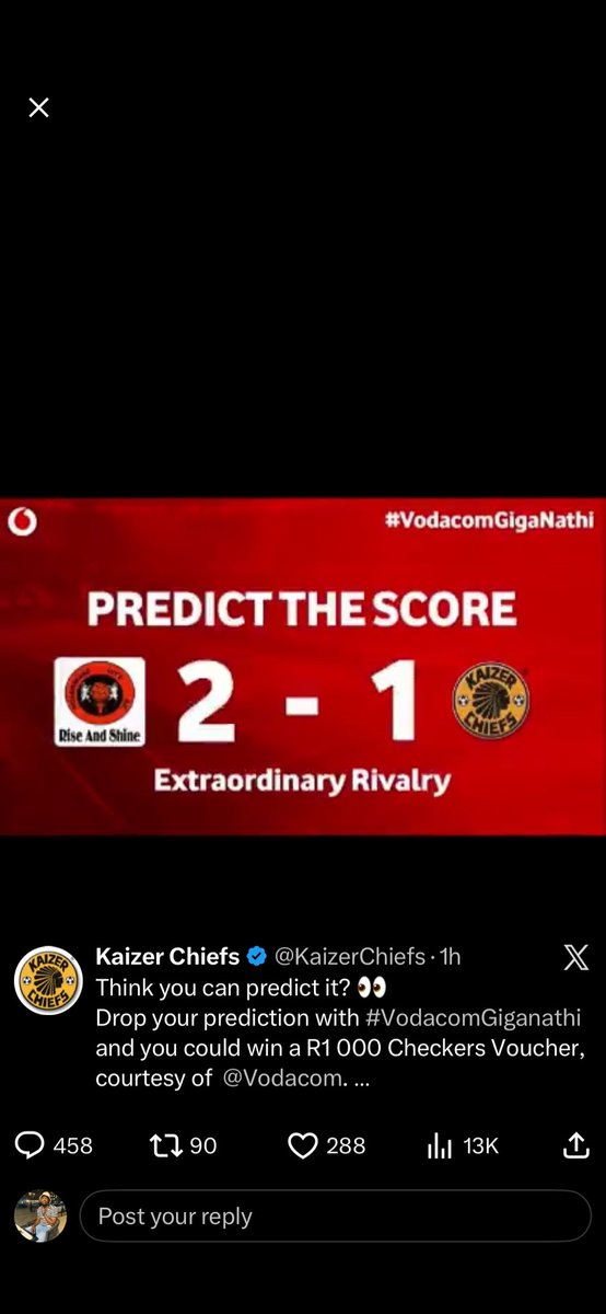 KHATHU_K2's tweet photo. @KaizerChiefs @Vodacom #VodacomGiganathi https://t.co/F7ZZDbZuBx