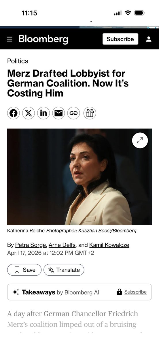 Der Wirtschaftsnachrichtendienst Bloomberg ordnet Frau Reiche genau ein als das was sie ist: Lobbyistin der Gasindustrie. Dann sollte sie aber auch von der Gaslobby und nicht von uns Steuerzahlern bezahlt werden.