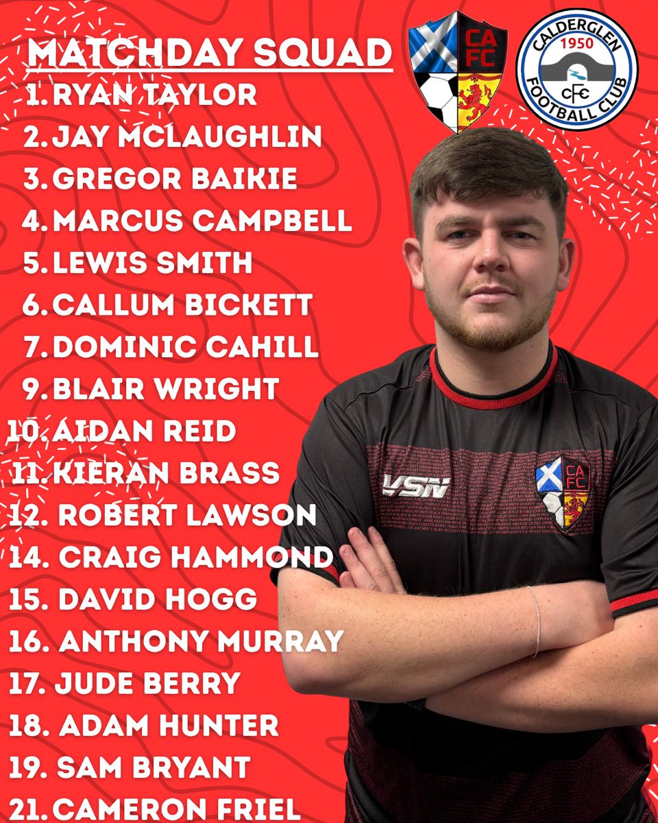 CondorratAFC's tweet photo. 🟥𝐌𝐀𝐓𝐂𝐇𝐃𝐀𝐘⬛️

Finally back at Ravenswood for a massive game 👊🏼

📝Murray, Bickett and Hammond back in the squad.
 
MTR 🐀 

🤝Hiscox Insurance
🤝D Massey Joinery
🤝The Cumbernauld Law Practice
🤝Condorrat social club
🤝Ken Wok
🤝Kirkie Drycleaners Ltd https://t.co/v5ANkCQZvo