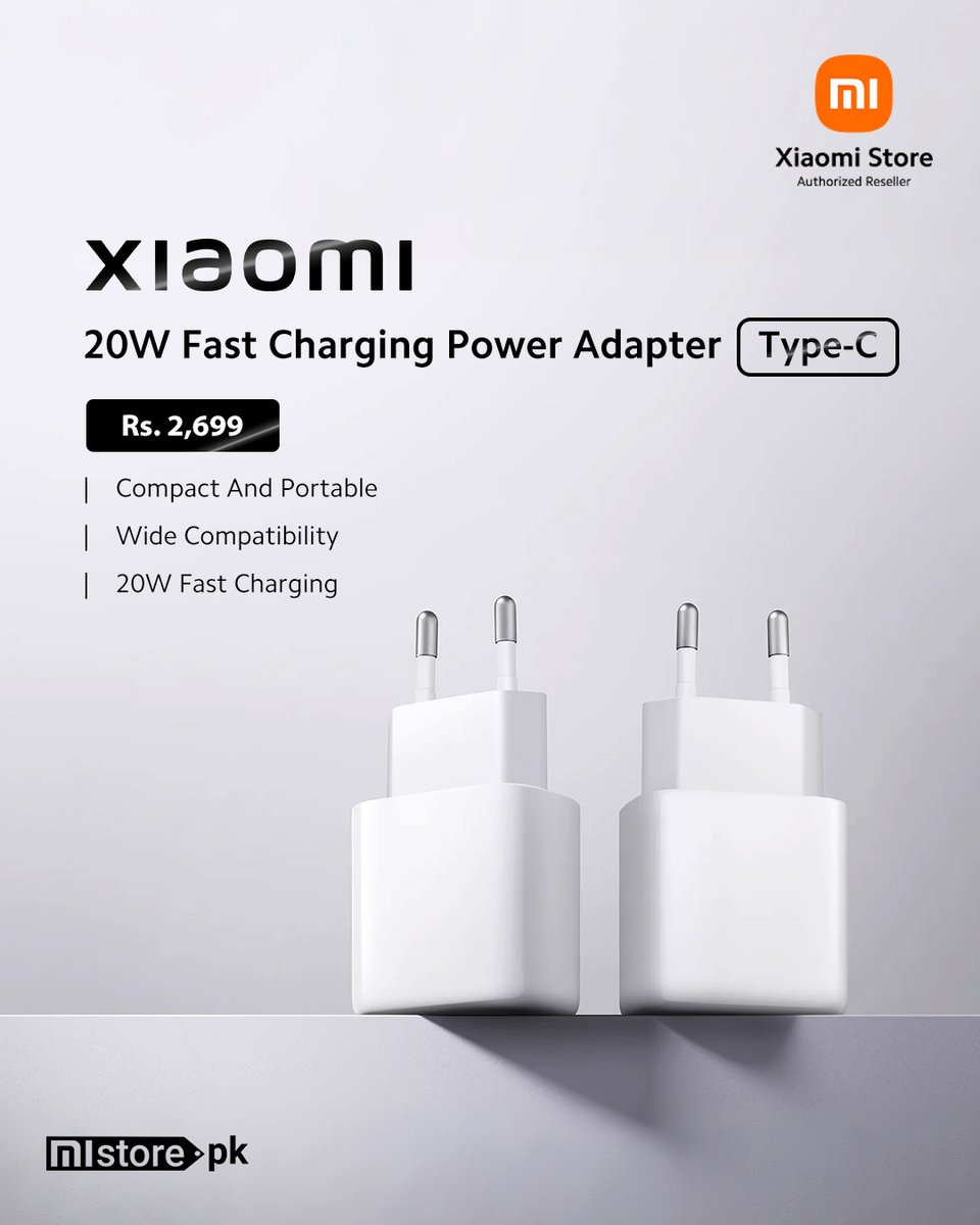 MistorePk's tweet image. New Arrival: Xiaomi 20W Fast Charging Power Adapter (Type C)⚡

👉 Shop now and stay powered all day!
mistore.pk/products/xiaom…

#Xiaomi #NewArrival #FastCharging #TypeC #PowerAdapter #ChargeFast #TechEssentials #SmartCharging #DailyUse