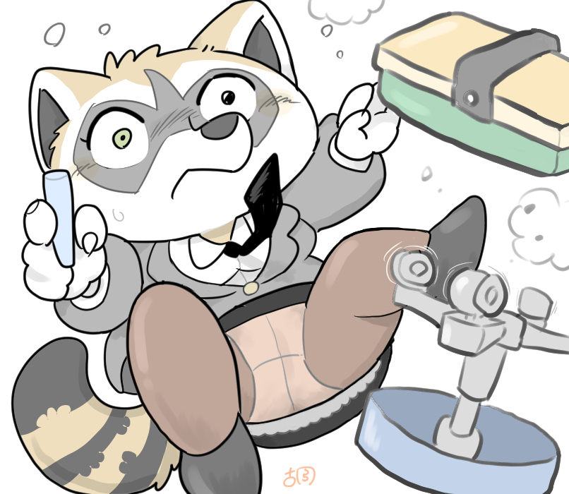 UraGomaDare's tweet photo. 【創作】キャスター付きのイスに立って授業していたら、すっころんでしまったアライ先生。

(参考画像つき) https://t.co/Wt1GYKPR8H