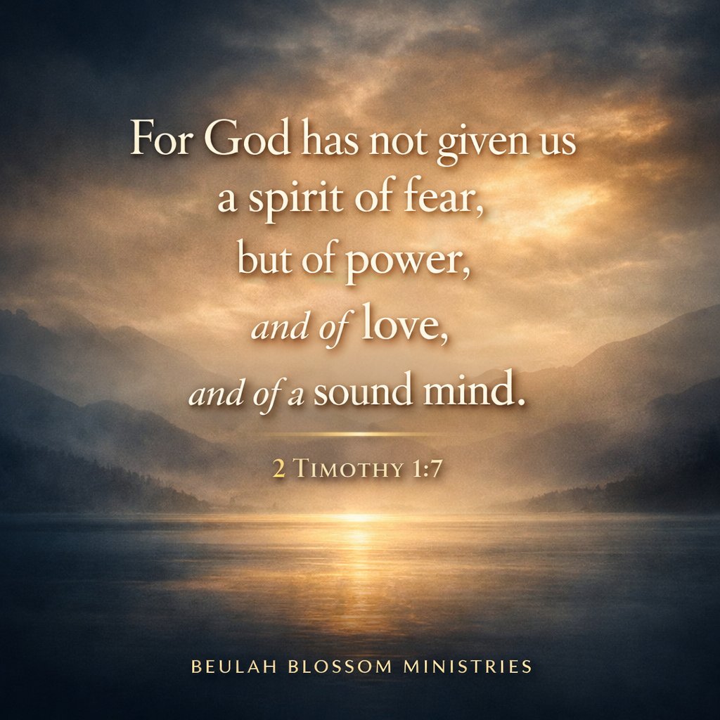BeulahBlossom's tweet image. This is your reminder:
Fear is not your identity.
Power. Love. Sound mind—that’s who you are.
#WordOfGod #FaithWalk #BibleStudy #ChristianLife