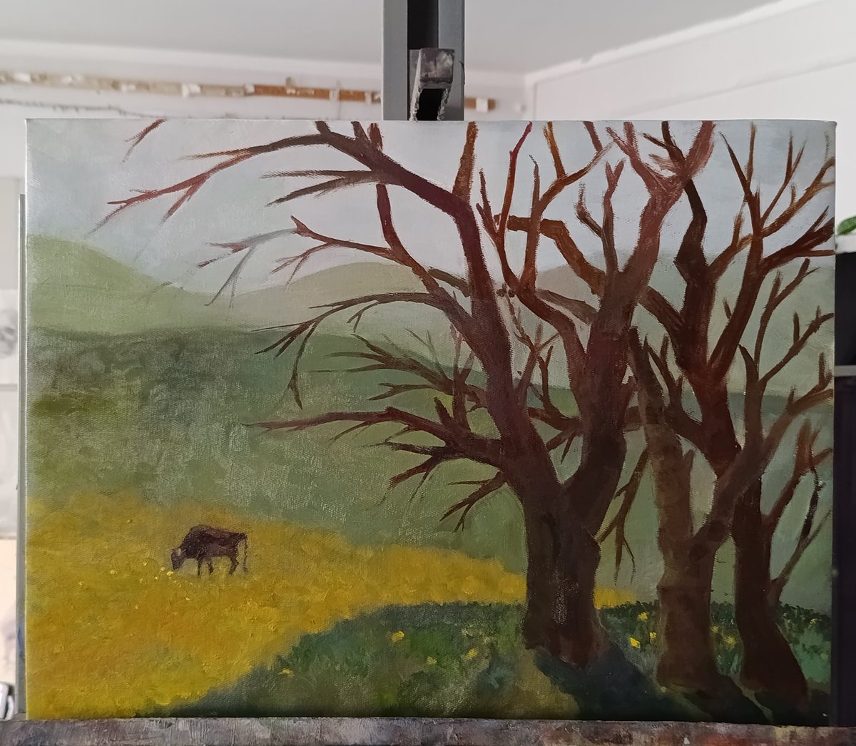 plitaa540's tweet image. Wip scenery and cow

Some painting from my study 
#paint #oil_paint