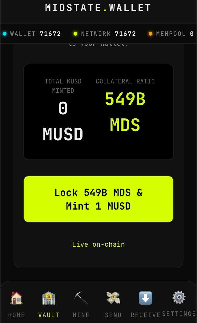 midstate_dev's tweet photo. #midstate has a Turing incomplete stack machine with covenants. So we can build things like the vault in the web wallet, amongst other cool examples https://t.co/9fYd3d6cSN