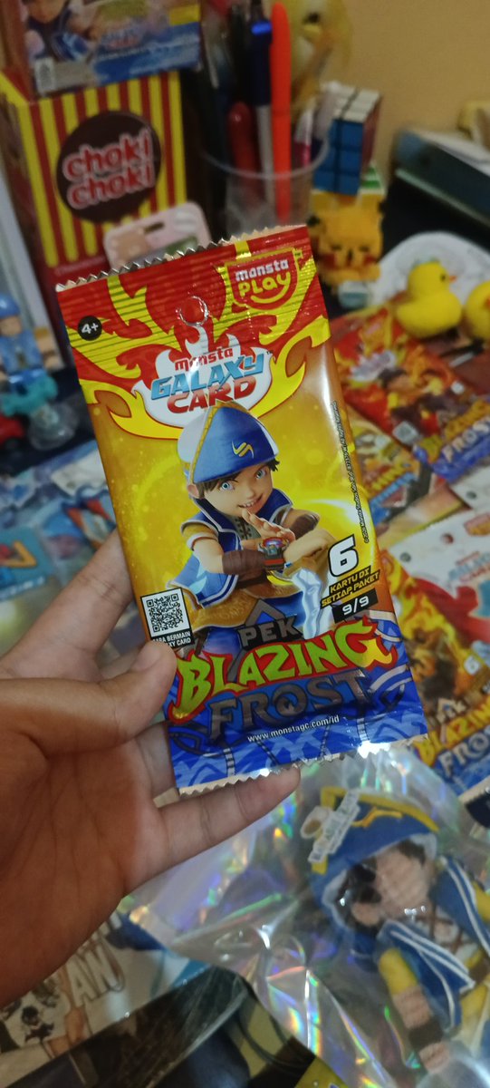 AzharahNurAini's tweet photo. Akhirnya dapat juga card sr blazing frost nya😆
AAAAAA @BoBoiBoy Sopan💙 https://t.co/YnAbg9fQ97