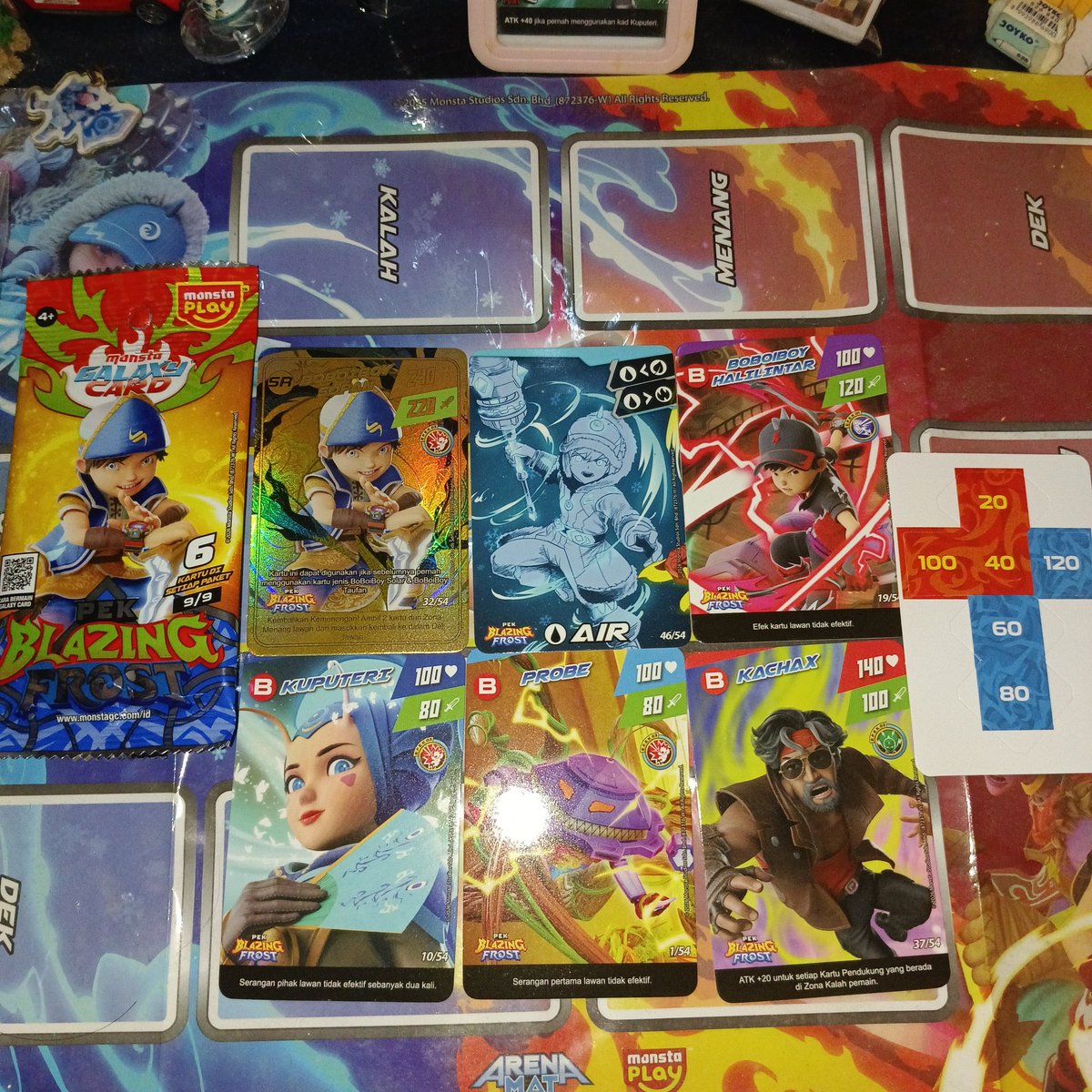 AzharahNurAini's tweet photo. Akhirnya dapat juga card sr blazing frost nya😆
AAAAAA @BoBoiBoy Sopan💙 https://t.co/YnAbg9fQ97