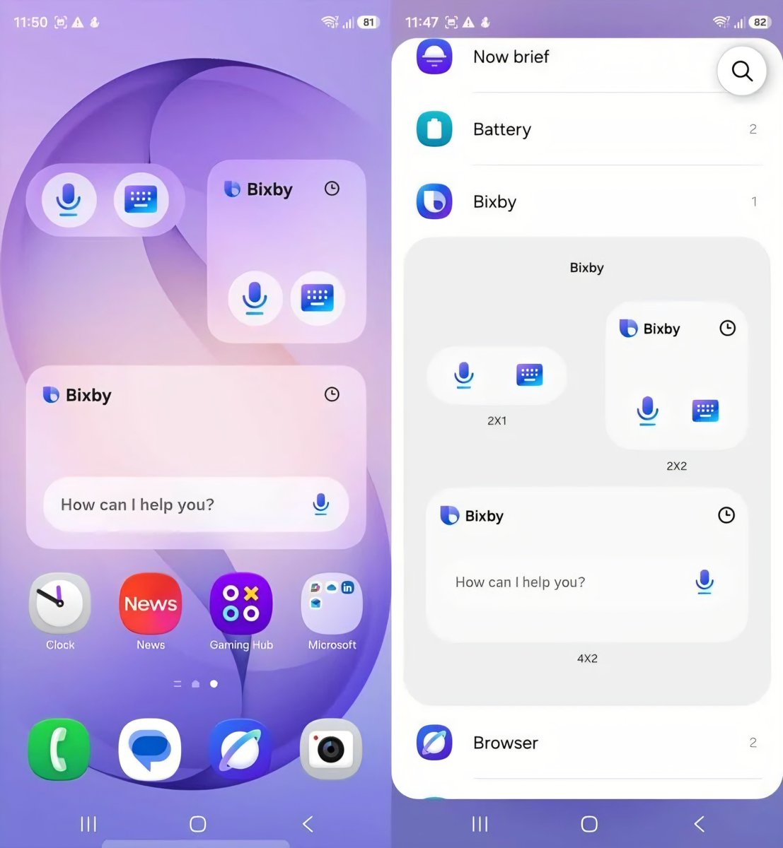 في التحديث One UI 9، تم تضمين ثلاث تطبيقات مصغرة (Widgets) جديدة لمساعد Bixby الصوتي، مما يعكس اهتمام سامسونق المتزايد بتطوير هذا المساعد.