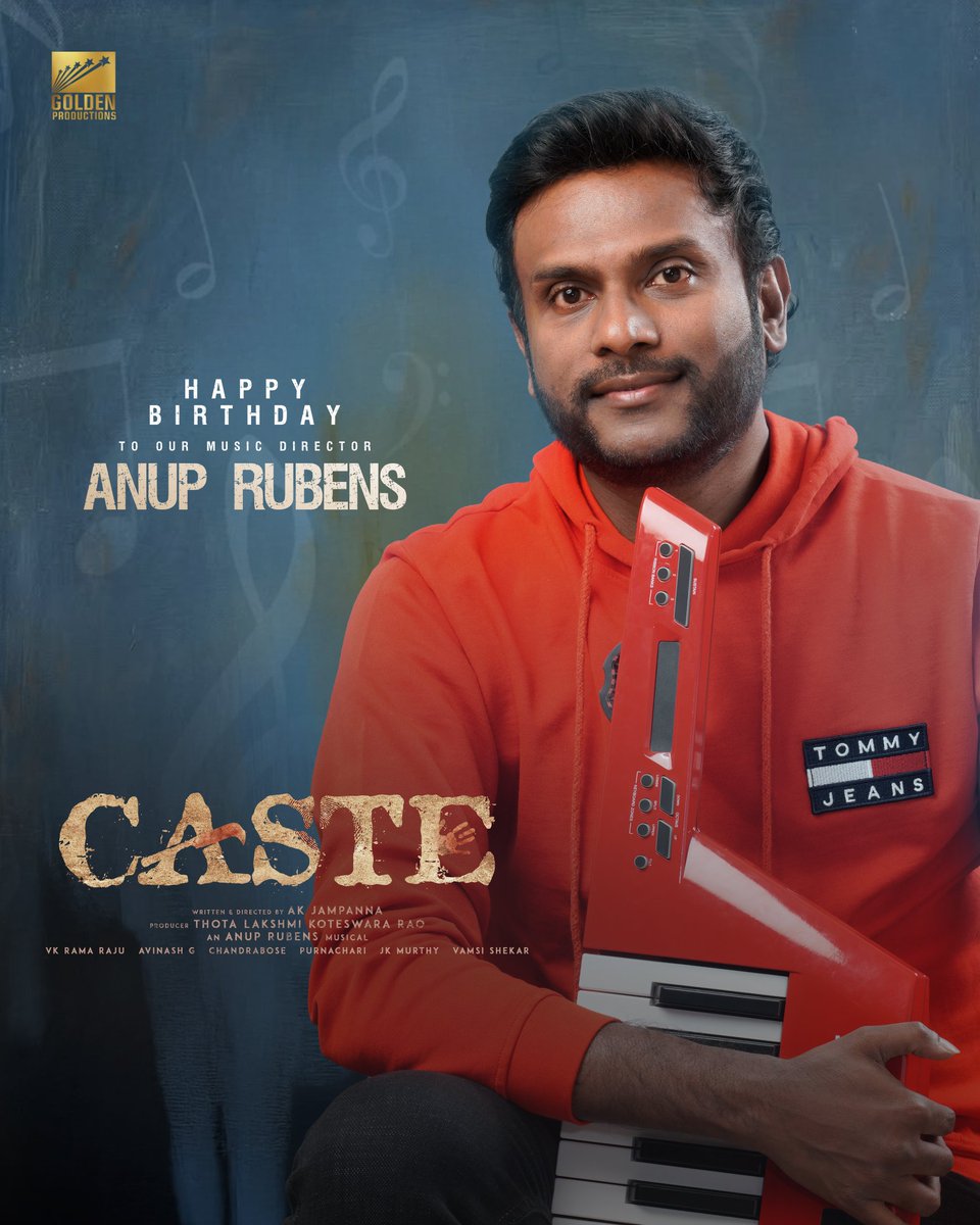 Team #CASTE wishes a very Happy Birthday to their music director <a href="/anuprubens/">anuprubens</a> ♥️

His music brings life to the powerful narrative of #CASTEMovie ❤️‍🔥 

<a href="/itsvarunsandesh/">Varun Sandesh</a> #SatyamRajesh <a href="/UrsGaganBabu/">Gagan Babu</a> <a href="/anchorravi_offl/">Anchor Ravi</a> <a href="/kashikakapoor6/">kashika kapoor</a> <a href="/akjampanna/">Akjampanna</a> <a href="/TLKoteswarao/">Thota Lakshmi Koteswararao</a> <a href="/boselyricist/">chandrabose</a> <a href="/MediaYouwe/">YouWe Media</a>