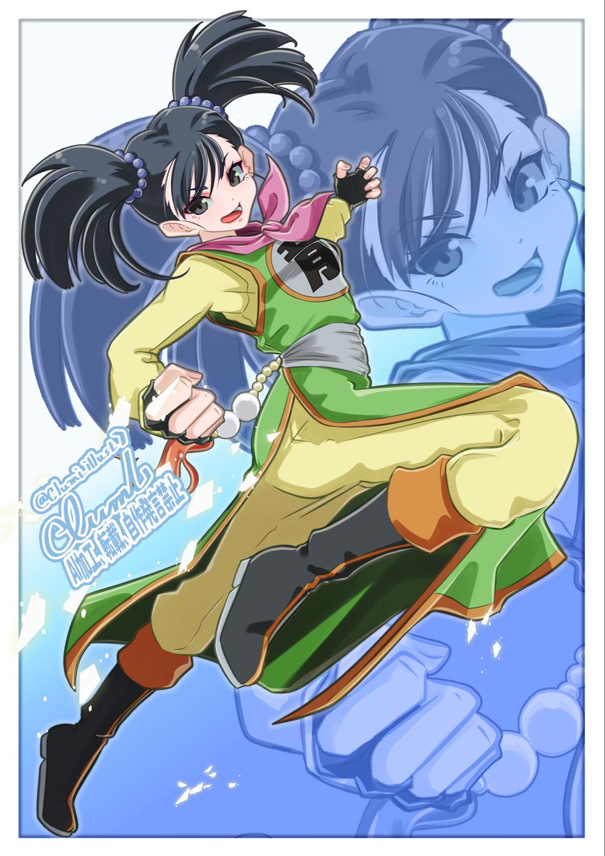 今回はドラクエ3の女性武闘家を描いてみました！