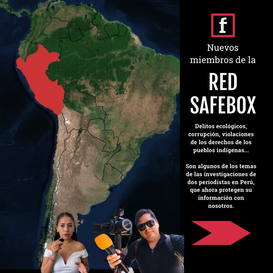 FbdnStories's tweet photo. 🔴🇵🇪 Dos nuevos miembros peruanos se unen a la #RedSafeBox.
@GeralSantos33 y @ Alejandro Alminco Ayala, periodistas independientes, investigan temas sensibles: delitos ecológicos, corrupción y violaciones de los derechos de los pueblos indígenas en las regiones remotas de Huánuco y Puerto Inca. Son investigaciones esenciales, pero los exponen a intimidaciones y amenazas en un país que se vuelve cada vez más peligroso para la prensa.
