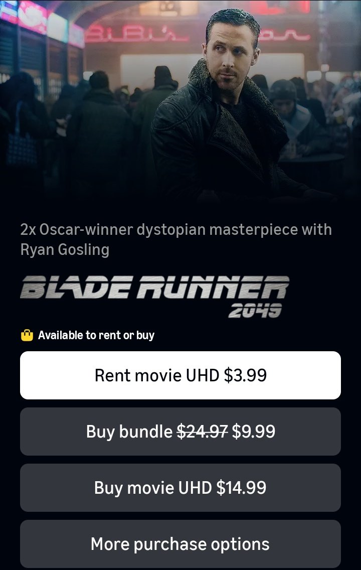 mfly1971's tweet image. Both #Bladerunner movies for $10?
STG the best deals happen when I'm broke.