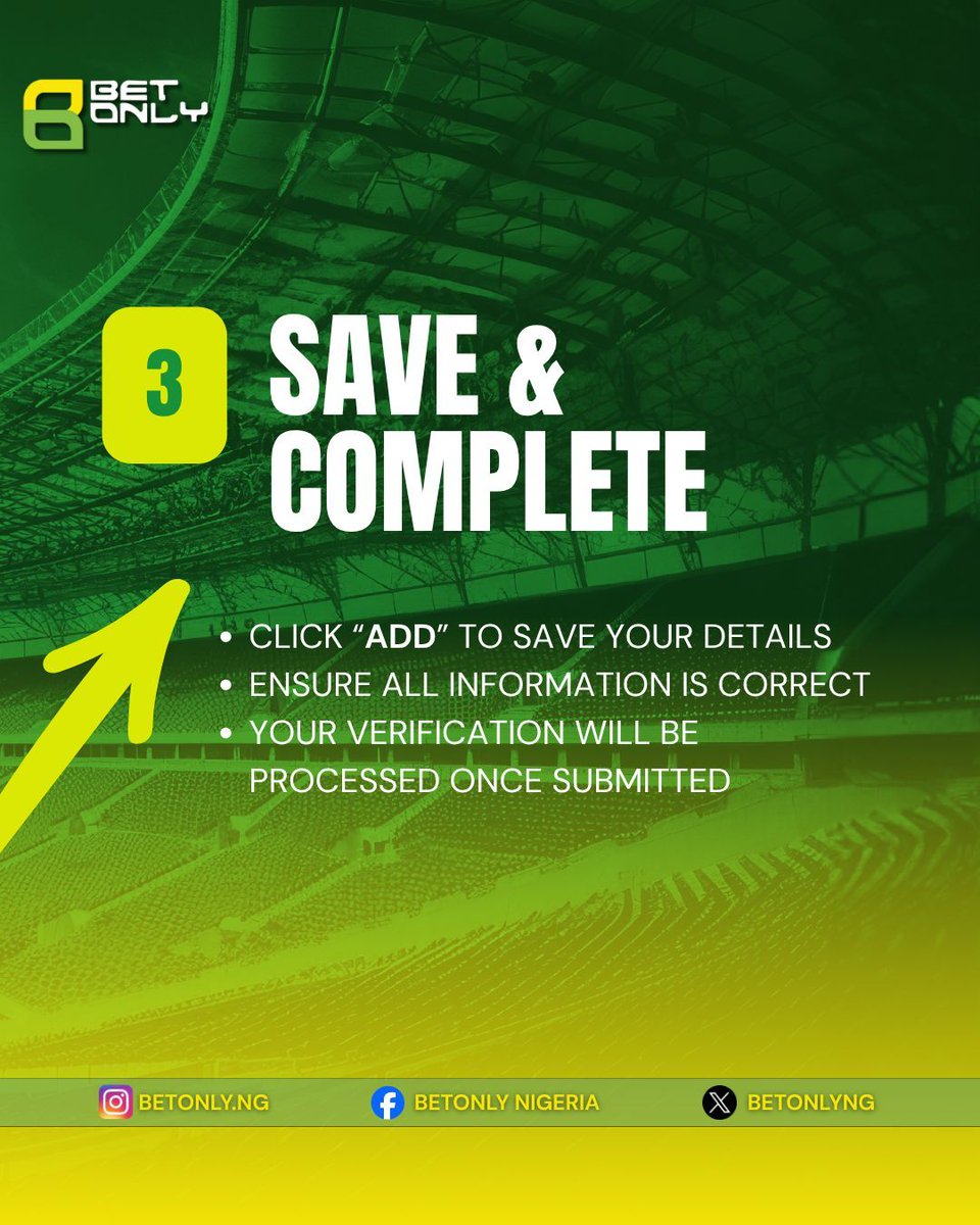 Verify your account in minutes. 
Follow the steps, upload your details, and get fully set to play without limits.

...
#betonly