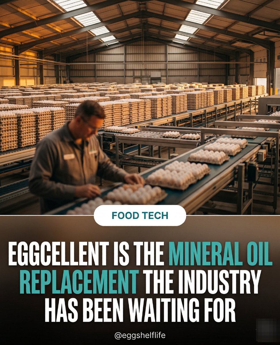 eggshelflife's tweet image. Mineral oil had its time. This is what comes next.

A natural, residue-free coating built for real farm conditions
No chemicals. No compromise. Just better shelf life.
eggshelflife.com
#Eggcellent #EggShelfLife #FoodTech #AgriTech