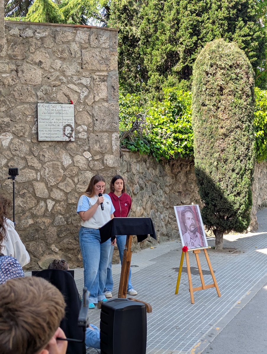 VdCCUP's tweet photo. En marxa l'acte d'homenatge a Oriol Solé i Sugranyes en el 50è aniversari del seu assassinat. https://t.co/veTK525pay