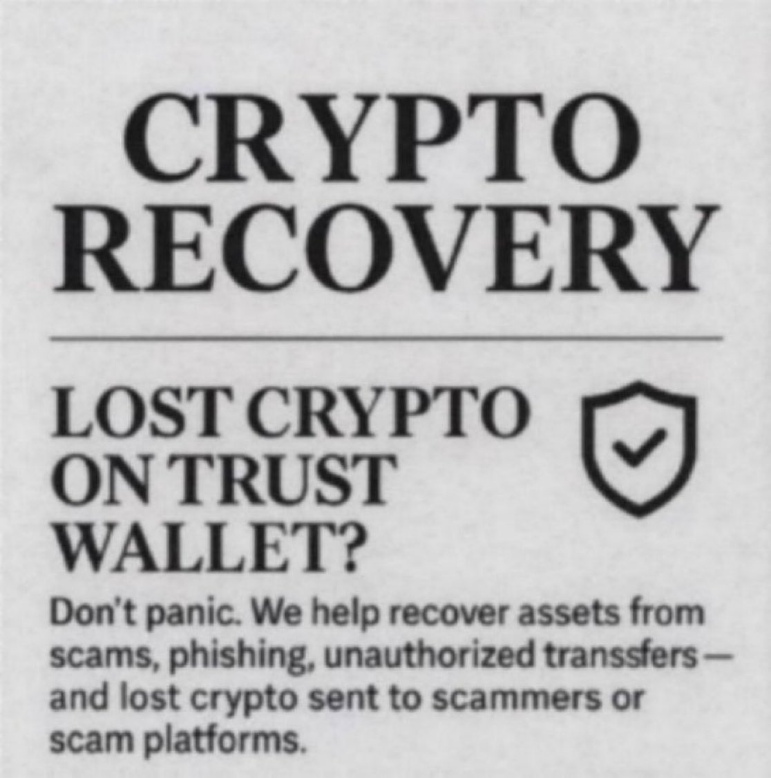 sergienkomarks's tweet image. ⚠️ SCAM WARNING: #TradeCage  

Fraudulent NFT drops may compromise your wallet once connected ❌  

📩 If your wallet has been affected, reach out to verified crypto recovery experts for assistance immediately

#CryptoRecovery #CryptoScam #ScamAlert #drainedwallets