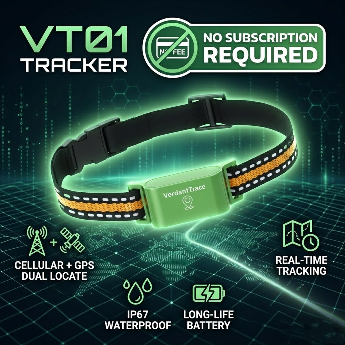 VerdantTrace's tweet image. VT01 keeps it simple:
real-time tracking, cellular + GPS dual locate, IP67 waterproof design, long battery life, and no subscription required. 🐾

verdanttrace.com/products/verda…

#verdanttrace #vt01 #pettracker #gpstracker #cattracker #dogtracker #petsafety #pettech