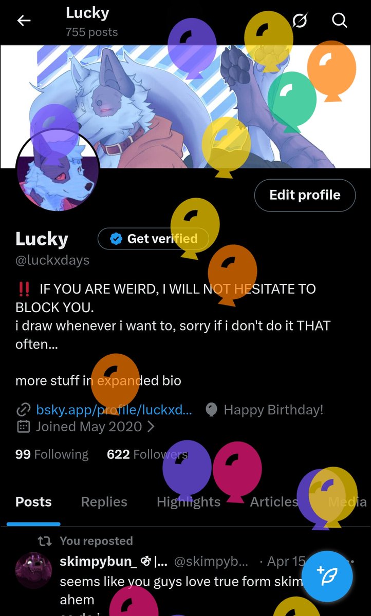 Lucky tweet media