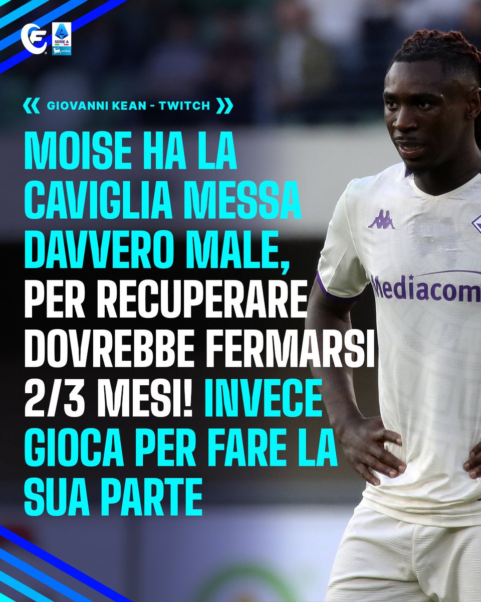 Fantacalcio's tweet image. Il Fratello di Moise #Kean, Giovanni, ha parlato delle condizioni fisiche della punta viola, dicendo che Moise dovrebbe stare fermo mesi per recuperare ma sta facendo di tutto per finire al meglio la stagione per essere totalmente utile alla causa Fiorentina ⚽