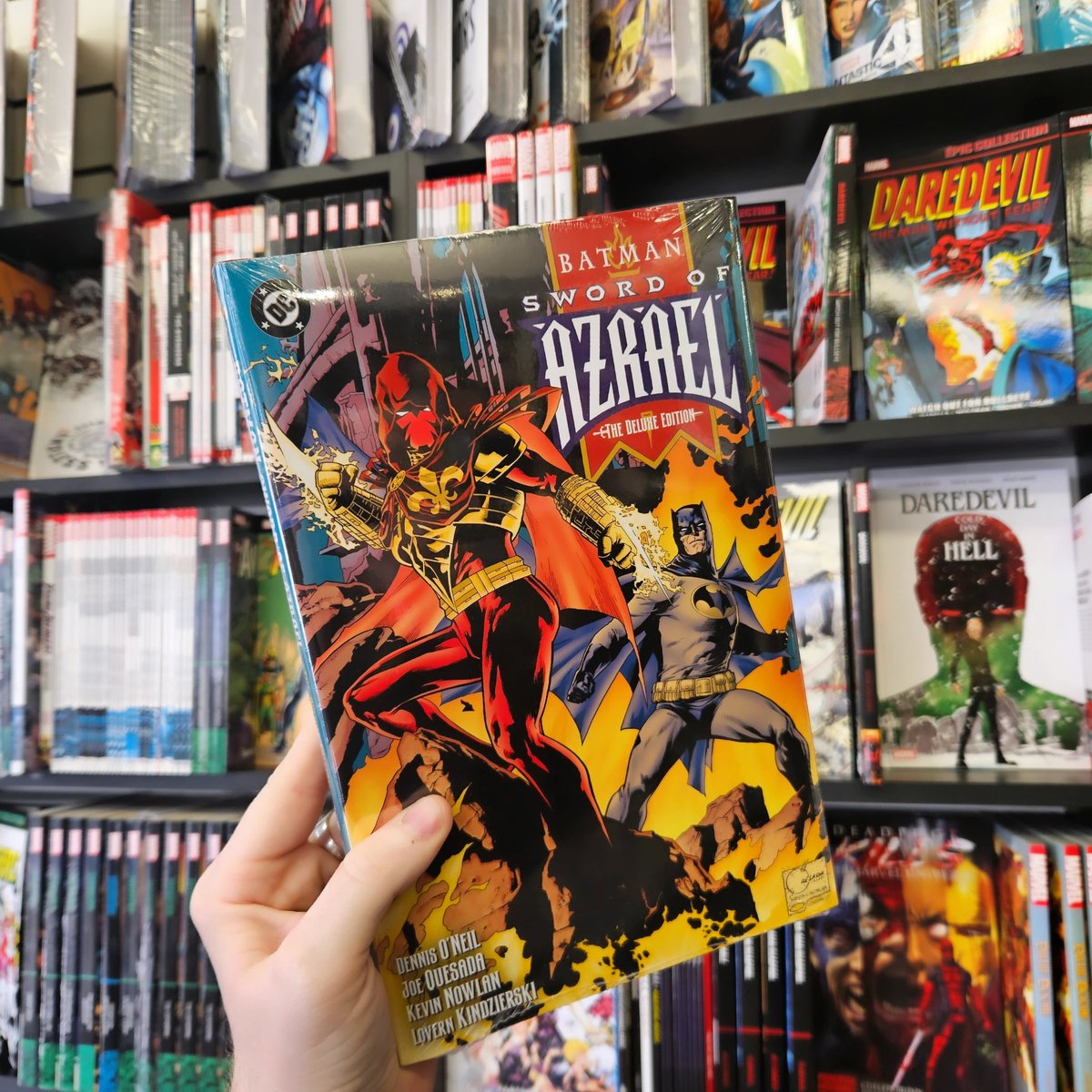 SubCity_Comics's tweet photo. Batman: Sword of Azrael – The Deluxe Edition HC is new and recommended for you.

Born in darkness, trained to kill, destined to rise. Witness the fiery birth of Azrael, the ruthless heir to Batman’s legacy, in a tale steeped in blood, prophecy, and unrelenting vengeance. https://t.co/i4Ol6NQ1mq