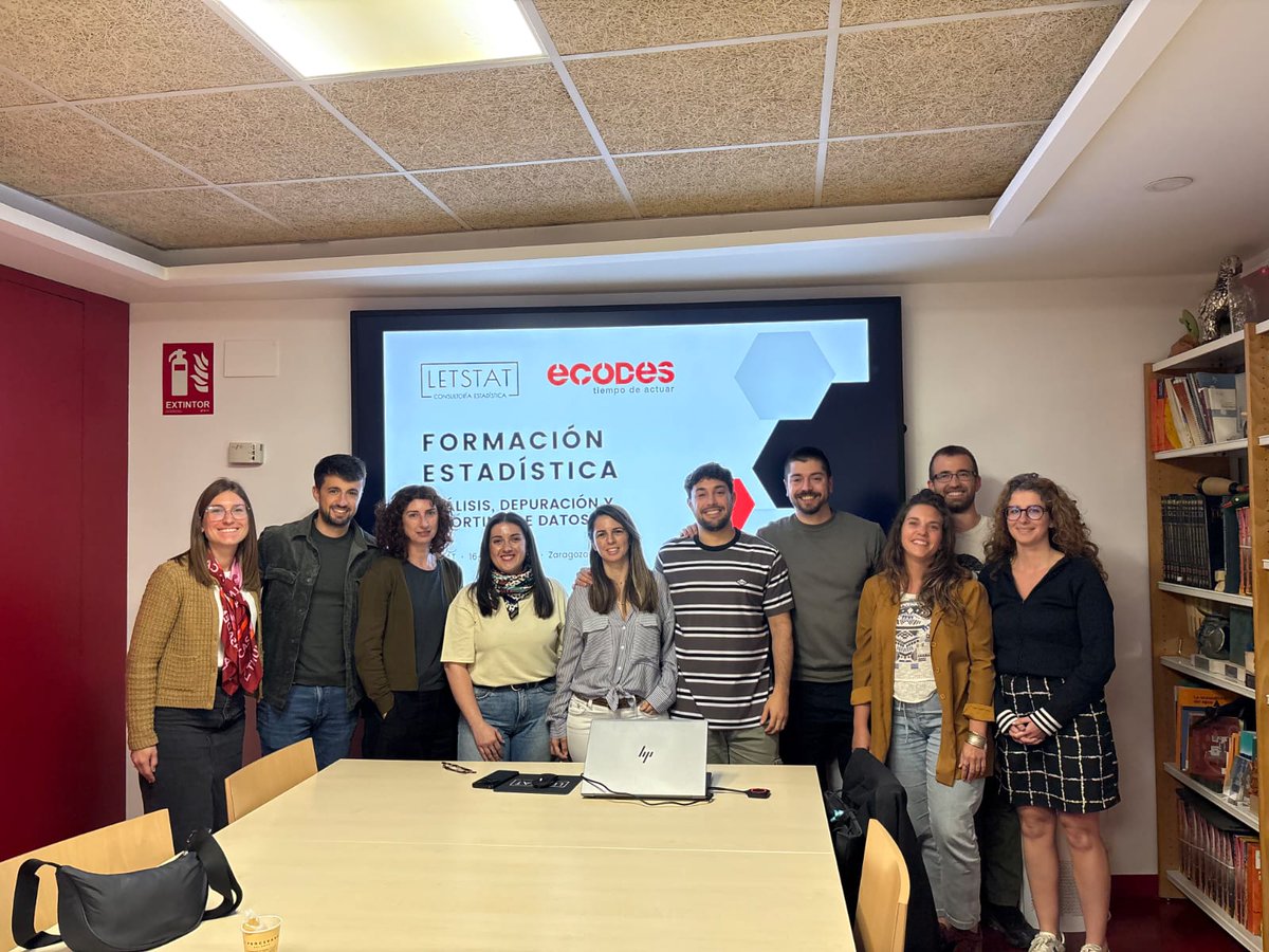 letstat_consult's tweet photo. Esta semana hemos impartido una formación en Zaragoza para el equipo de la Fundación Ecología y Desarrollo, centrada en el análisis, depuración y reporting de datos.

¡Un placer colaborar con un equipo tan comprometido con el uso riguroso de los datos para generar impacto real! https://t.co/xhmzao1l6J
