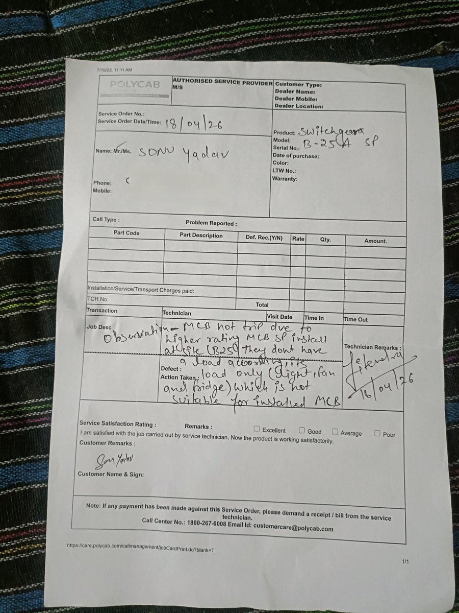 Yadav100nu's tweet image. शार्ट सर्किट होने पर नहीं गिरी MCB @PolycabIndia कम्पनी के कर्मचारी ना कहा #शार्ट_सर्किट से नहीं पड़ा #MCB पर लोड 
क्या आपस में #दो_तार_जुड़ने के बाद भी MCB पर लोड नहीं पड़ता है @jagograhakjago 
अब एक ही सहारा #कंज्यूमर_कोर्ट