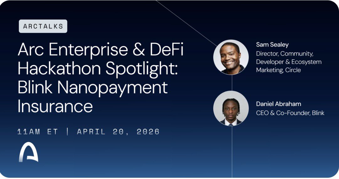 stephdreals's tweet photo. A call for all devs and builders 

Don’t forget to register for 
Arc Hackathon Spotlight: Blink

Featuring @samconnerone and @danielxabraham on April 20 at 11:00 AM ET.

Don’t miss it!
Link to register https://t.co/mBSuwWKfzH https://t.co/Zth8cJxza2