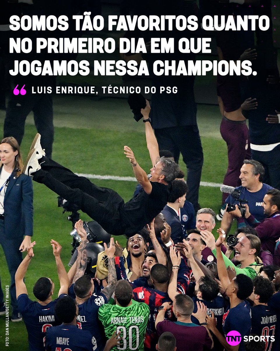 TNTSportsBR's tweet image. Os atuais campeões da Champions são favoritos contra o Bayern de Munique nas semifinais? 🤔🏆 Luis Enrique deu o papo!

Esse JOGAÇO é no dia 28/04, ao vivo na @tntbr e na @streammaxbr (bit.ly/4ojz64N). #CasaDaChampions #MFM