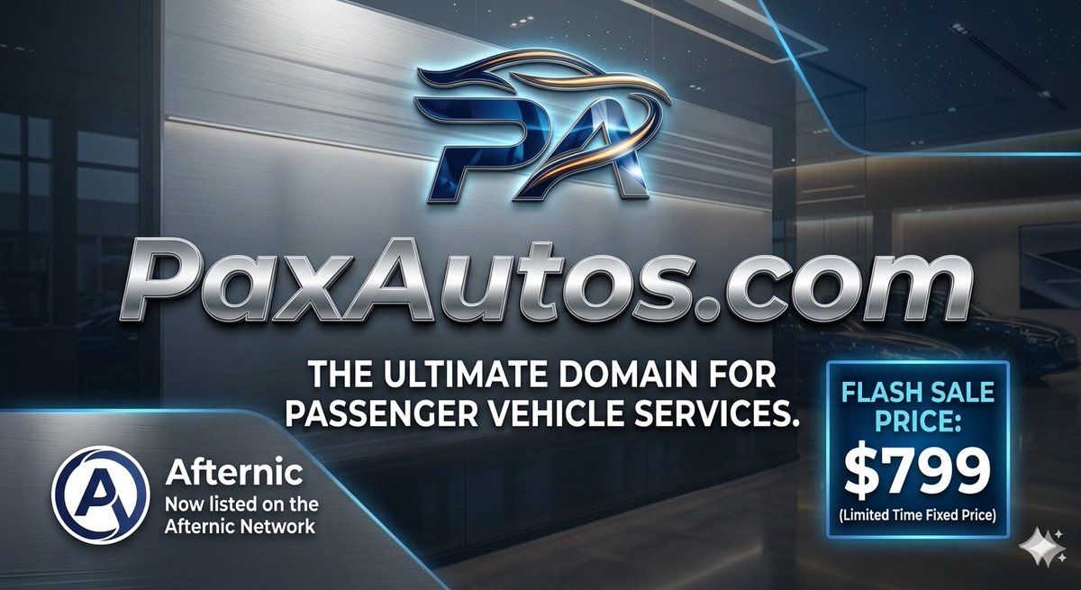 nKana12720's tweet image. Looking for a premium automotive brand? 🚗 PaxAutos.com is now available for just $799 on @Afternic! Perfect for SaaS, transport tech, or car enthusiasts. Don't miss out! #DomainForSale #Automotive #Branding"