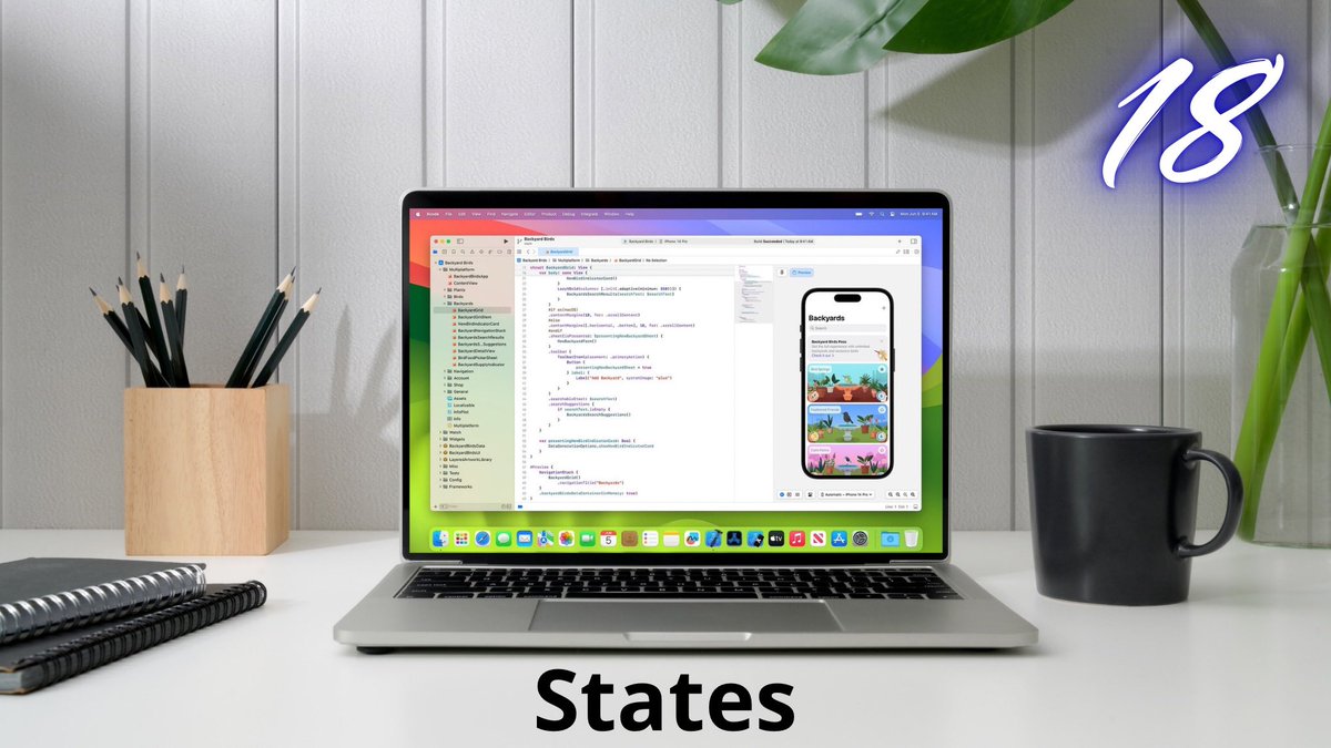 dAndrusco's tweet image. ¡Lleva tus Apps al siguiente nivel! 🚀 

Domina los "States" en #iOS18 y aprende a usar @State para que tu interfaz responda en tiempo real. El pilar fundamental de Swift UI explicado paso a paso para lograr apps dinámicas. 💎💻

#SwiftUI #iOS18 

youtu.be/ryZZEQZ1Gpw?si…