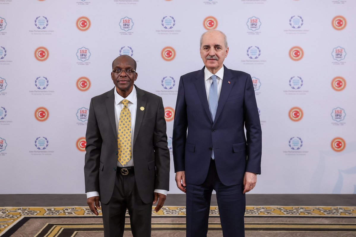 TBMMresmi's tweet image. Türkiye Büyük Millet Meclisi Başkanımız @NumanKurtulmus, Parlamentolar Arası Birlik (PAB) 152. Genel Kurulu için İstanbul’da bulunan Gana Meclis Başkanı Alban Sumana Kingsford Bagbin ile bir araya geldi. #IPU152