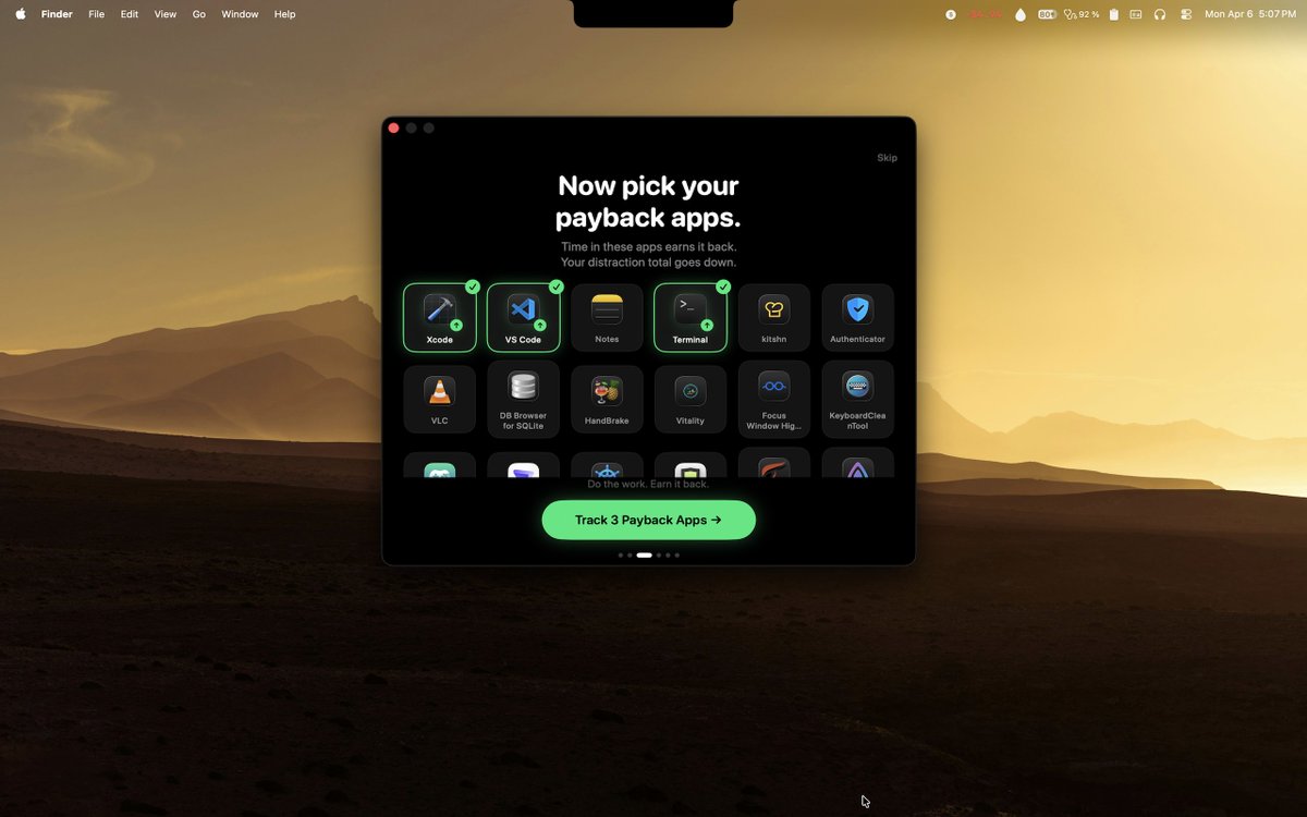 devlyapp's tweet image. built a macOS menubar app that converts your screen time into a live dollar cost every second in YouTube or Twitter, the counter ticks up. switch to Xcode or Figma and it comes back down no subscriptions, no account, $4.99 one-time #macOS #productivity #indiedev #macsoftware