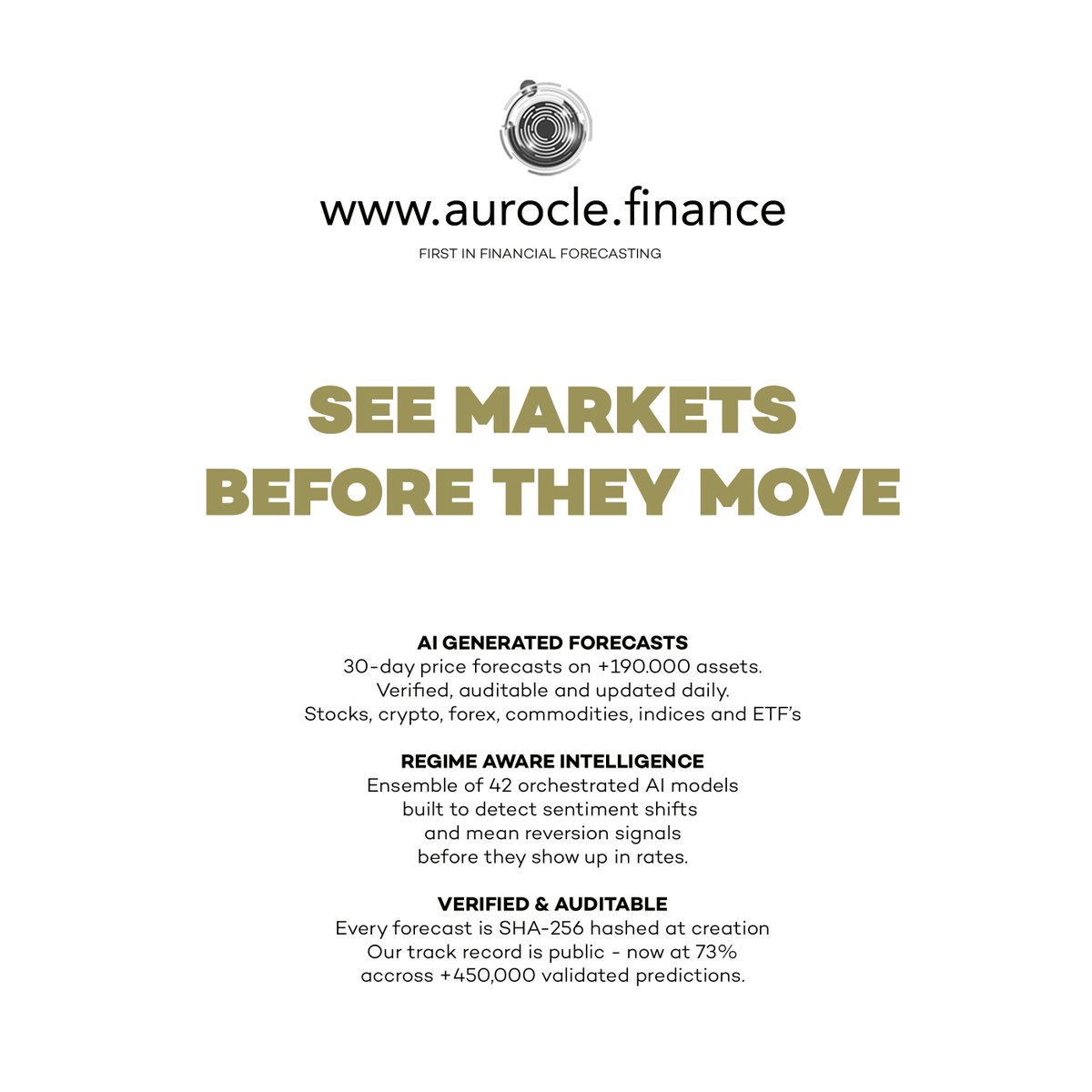 devlieger_carlo's tweet photo. Would you like to better assess when a stock is gaining momentum, weakening, or changing direction?
That is why we developed Aurocle Finance.
An intelligent market platform powered by 42 collaborative AI models, generating 30-day price forecasts across 190,000+ assets. https://t.co/kxgFgyoYtD