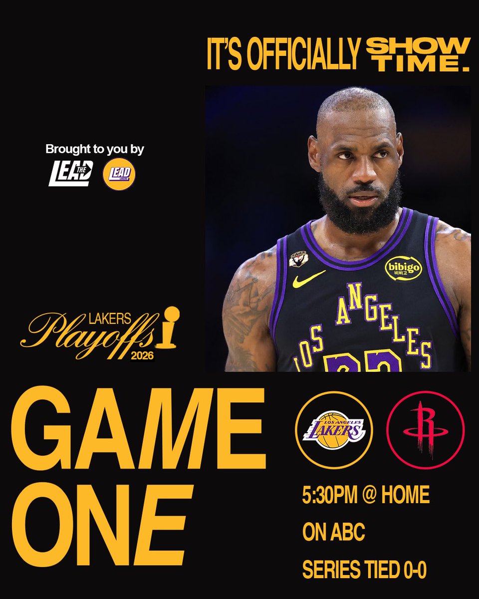 LakersLead's tweet image. the pLAyoffs have arrived 😎

LET’S SHOCK THE WORLD #LAKESHOW