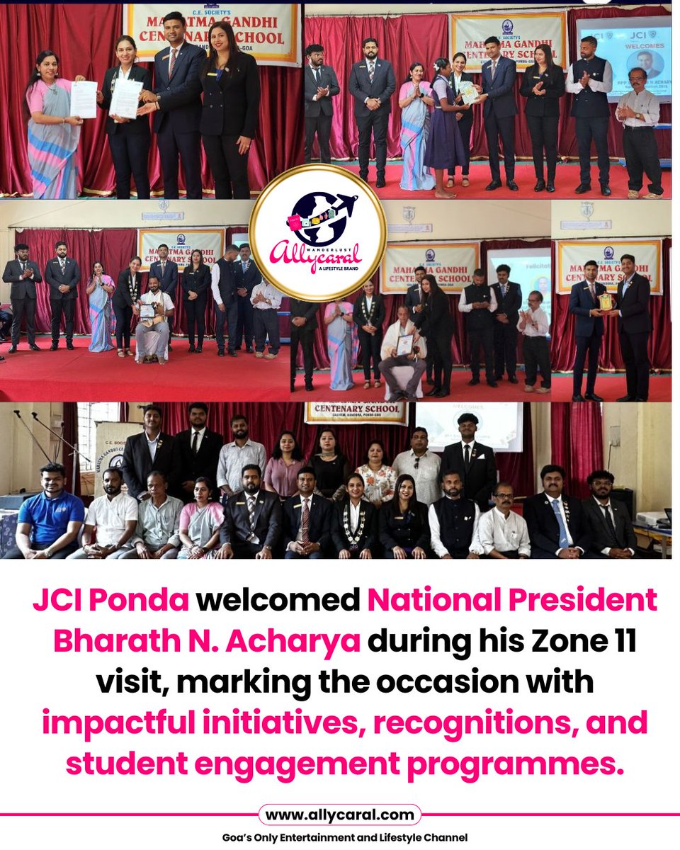 allycaralgoa's tweet image. JCI Ponda hosts NP Bharath N. Acharya, launches key initiatives &amp;amp; honours contributors.

allycaral.com/2026/04/18/jci…

#JCI #Goa
