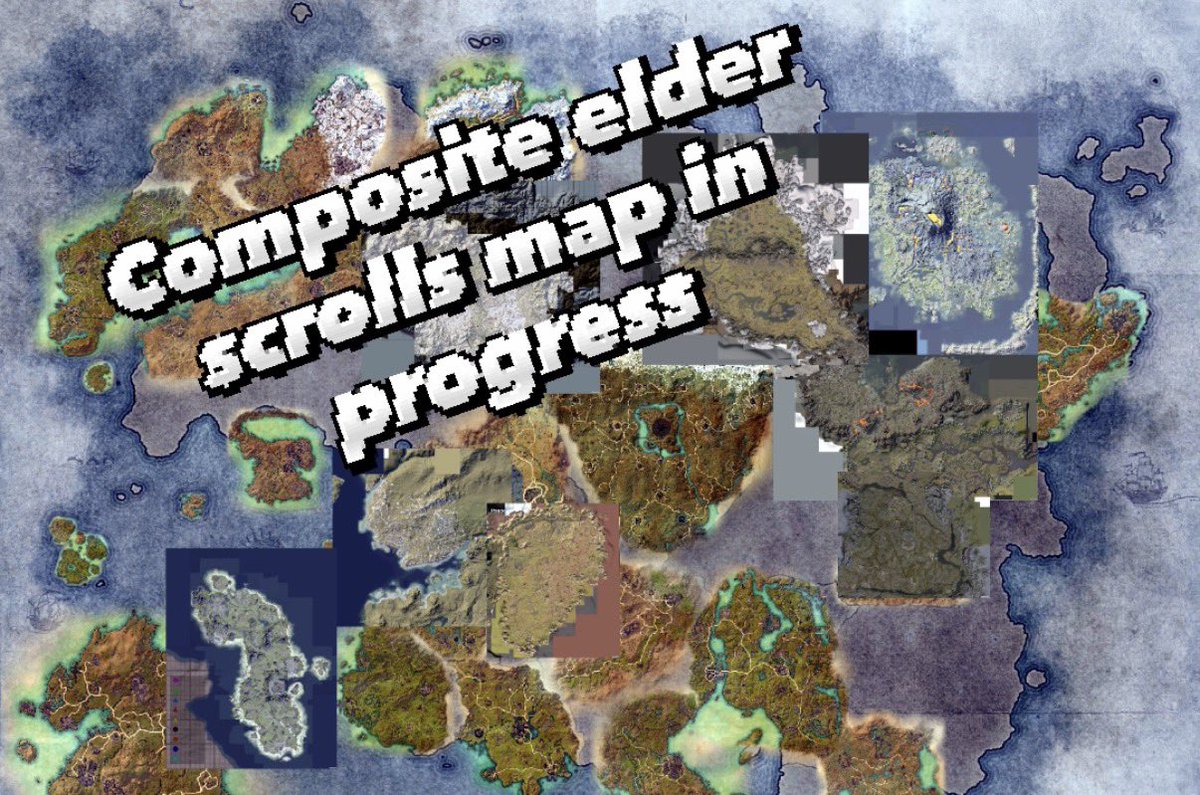 Tunnelsnakefool's tweet image. It'll work like Google Earth where you scroll in and get the more detailed in game images essentially (primarily newer games and eso) #skyrim #elderscrolls