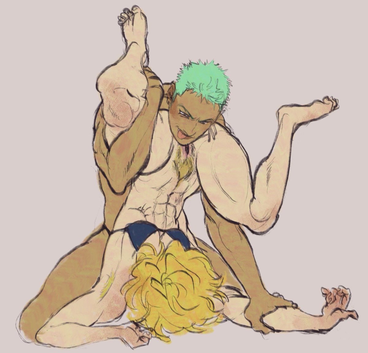 mm more zosan smut 
lowk wanna draw more bratty sub zoro
#rkgk #zosan #ゾロサン