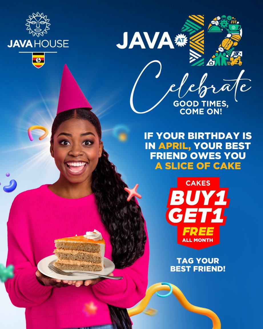 JavaHouseUG's tweet image. April babies, this one’s for you 🎉

Tag your bestie and remind them what they owe you a cake.

#JavaUgAt12 | #BirthdayOffers | #MadeWithLove