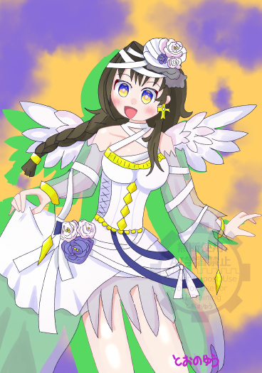 To_Know_You's tweet photo. ハロウィンシュラトさん。
衣装が難しいー（一部省略しちゃいました）
目の描き方は新しいチャレンジです。
個人的には袖とかスカートの下のレース(?)がお気に入りです。

#ゆるドラファンアート https://t.co/aJuAnFfj1v