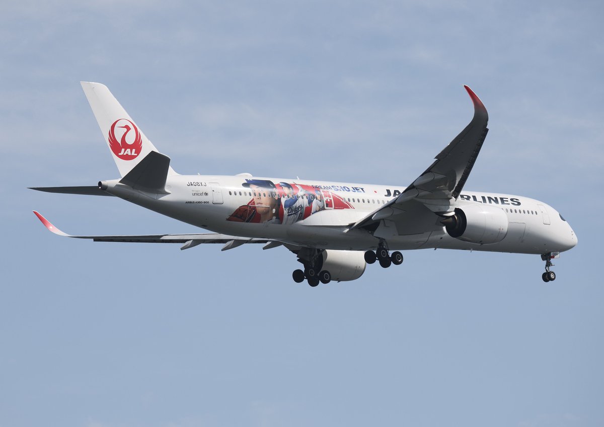 akira_raptor01's tweet image. 2026年4月18日
#羽田空港（Tokyo International Airport）
#HND #RJTT
⑦Japan Airlines   Airbus A350-941   JA08XJ
   'Drean Sho Jet Livery'
