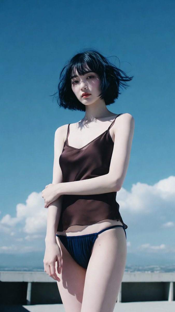 VIBEQUIRKLABS's tweet image. Rooftop Blue Sky Series. 💙🤍
#GrokImagine