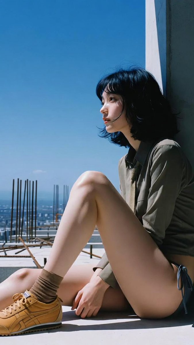 VIBEQUIRKLABS's tweet image. Rooftop Blue Sky Series. 💙🤍
#GrokImagine