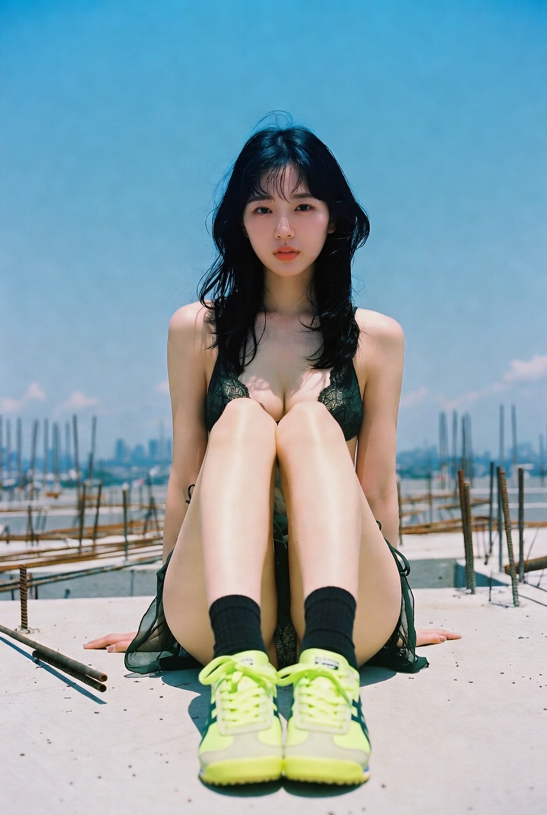 VIBEQUIRKLABS's tweet image. Rooftop Blue Sky Series. 💙🤍
#GrokImagine