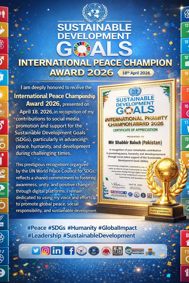 Alhamdulillah, truly honored and grateful for this big achievement representing the Baloch Qaum and my beloved country, Pakistan 🇵🇰

It was an incredible experience to be part of such an excellent Zoom meeting with representatives from 95 countries around the world.