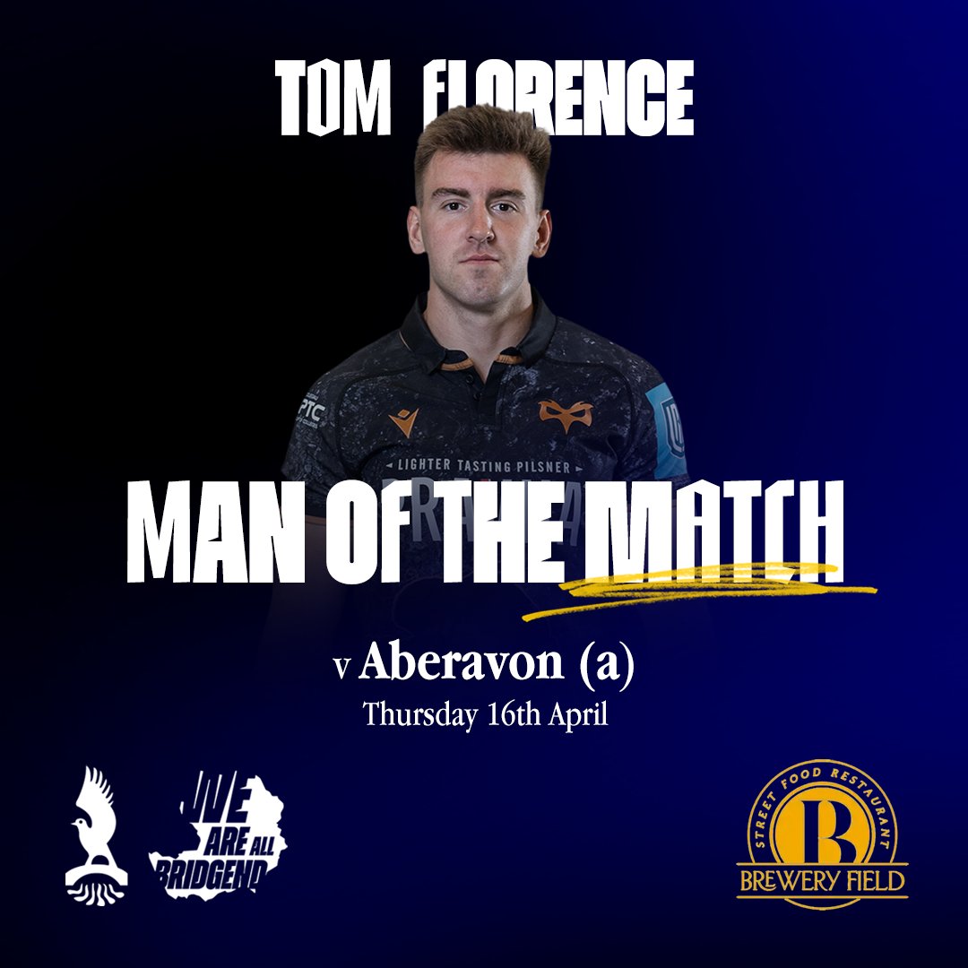 bridgendravens's tweet photo. 🏅 Delivering for his hometown club on the biggest stage!

Tom Florence put in a stunning performance in our Wildcard Playoff win at Aberavon on Thursday which saw him pick up the Supporters' Man of the Match Award.

Well played, Flossy! 🔵⚪ https://t.co/IGM13ClNqA