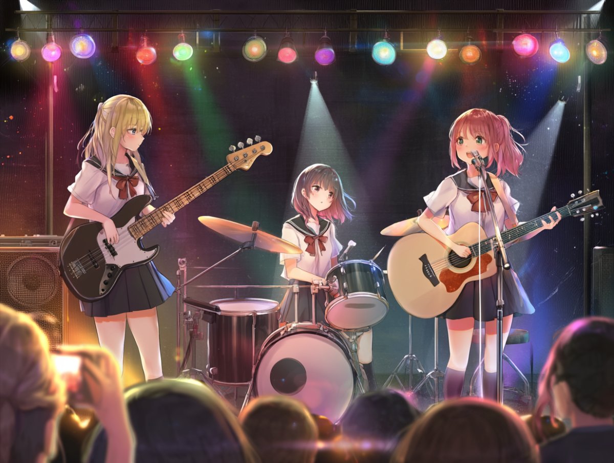 AI_Beauty_log's tweet image. ── ルミナスコード ──
💡Luminous Chord💡

ベース：桐谷 澪（2年3組）
ドラム：天野 響子（1年5組）
ボーカル&amp;amp;ギター：椎名 詩月（2年1組）

放課後の音楽室から始まった3人の物語。
ひとりじゃ届かなかった音が、重なって、光になる。

「私たちの音、聴いてくれる？」

#AIart #AI美女 #美女