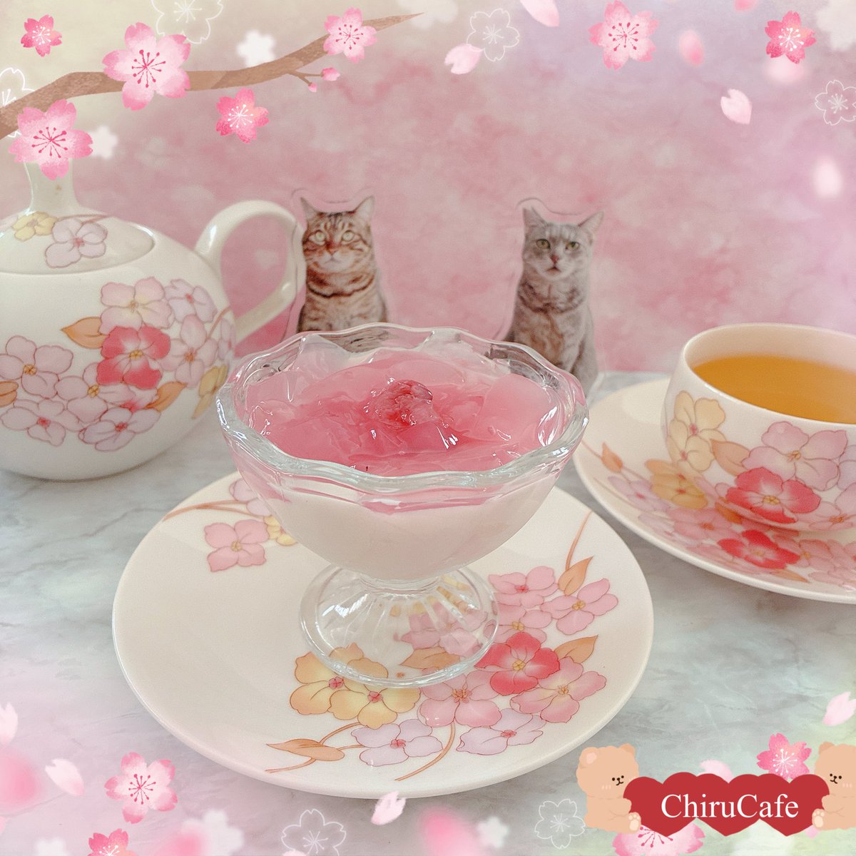 ananchirukodayo's tweet photo. 外を歩いてると気持ち良いと感じる気温になったなぁと感じる今日この頃。
春と秋が好きな私です。
今週末は特に予定がないので
今日は久々の
#ChiruCafe
桜の杏仁豆腐を作りました🌸
春を感じるスイーツ。
杏仁豆腐を久々に食べた気がする。
次回はキャロットケーキ作ろうかな🥕
皆様も良き週末を🌹 https://t.co/82C4X0bgR7