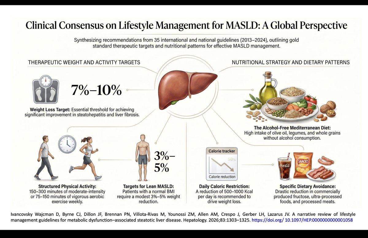 DrJavierCrespo's tweet photo. MASLD guidelines agree on what to do: lose weight, move more, eat better. They largely ignore what actually determines success: mental health, environment, and social context. 
We don’t have a knowledge gap. 
We have an implementation gap.
@IDIVALdecilla @sepdigestiva @AEEHLiver https://t.co/3xy4Yl0jJQ